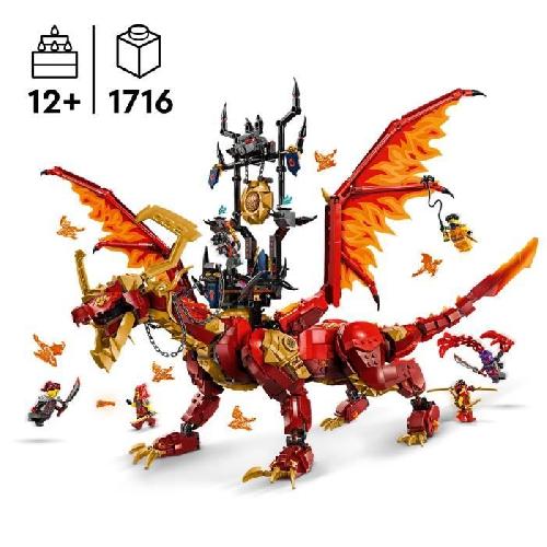 Jeu D'assemblage - Jeu De Construction - Jeu De Manipulation LEGO NINJAGO 71822 Le dragon source du mouvement - Jouet de ninja avec 6 minifigurines