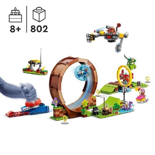 Jeu D'assemblage - Jeu De Construction - Jeu De Manipulation LEGO Sonic the Hedgehog 76994 Sonic et le Défi du Looping de Green Hill Zone. Jouet pour Enfants avec 9 Personnages