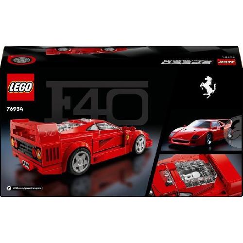 Jeu D'assemblage - Jeu De Construction - Jeu De Manipulation LEGO Speed Champions 76934 Supercar Ferrari F40 - Véhicule Jouet pour Garçons et Filles