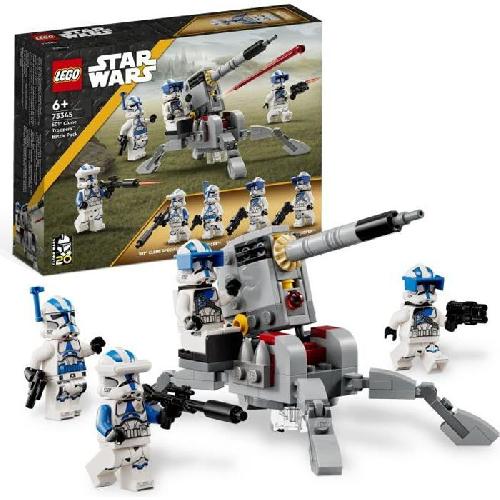 Jeu D'assemblage - Jeu De Construction - Jeu De Manipulation LEGO Star Wars 75345 Pack de Combat des Clone Troopers de la 501eme Legion. Jouet avec Canon