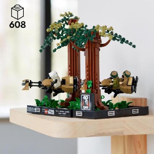Jeu D'assemblage - Jeu De Construction - Jeu De Manipulation LEGO Star Wars 75353 Diorama de la Course-Poursuite en Speeder sur Endor. avec Luke Skywalker
