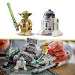 Jeu D'assemblage - Jeu De Construction - Jeu De Manipulation LEGO Star Wars 75360 Le Chasseur Jedi de Yoda. Jouet The Clone Wars avec la Minifigurine Yoda et Figurine R2-D2