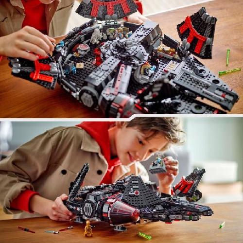 Jeu D'assemblage - Jeu De Construction - Jeu De Manipulation LEGO Star Wars 75389 Le Faucon Noir - Véhicule a Construire pour Enfants - Cadeau