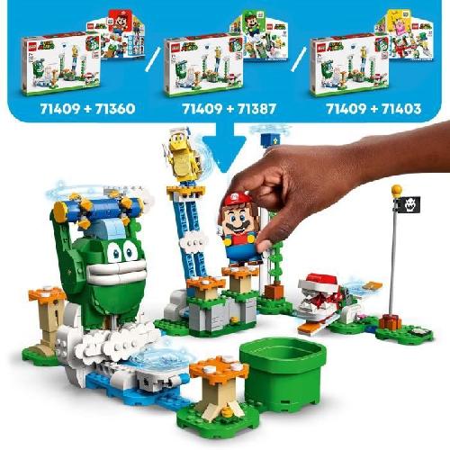 Jeu D'assemblage - Jeu De Construction - Jeu De Manipulation LEGO Super Mario 71409 Ensemble d'Extension Le Défi du Maxi-Spike sur un Nuage. Jouet