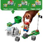 Jeu D'assemblage - Jeu De Construction - Jeu De Manipulation LEGO Super Mario 71420 Ensemble d'Extension Rambi le Rhinocéros. Jouet a Combiner avec un Pack de démarrage