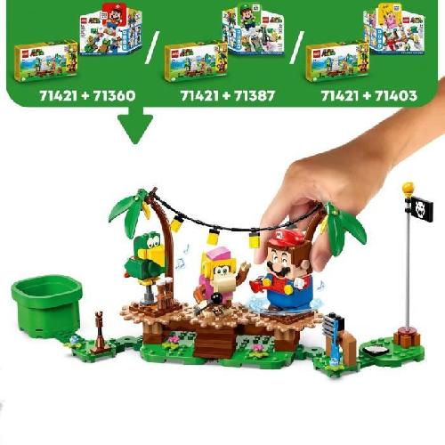 Jeu D'assemblage - Jeu De Construction - Jeu De Manipulation LEGO Super Mario 71421 Ensemble d'Extension Concert de Dixie Kong dans la Jungle. a Combiner avec Pack de Démarrage