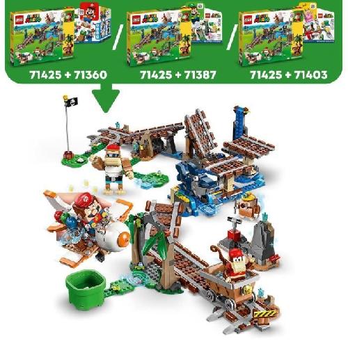 Jeu D'assemblage - Jeu De Construction - Jeu De Manipulation LEGO Super Mario 71425 Ensemble d'Extension Course de Chariot de Mine de Diddy Kong. a Combiner avec Pack de Démarrage