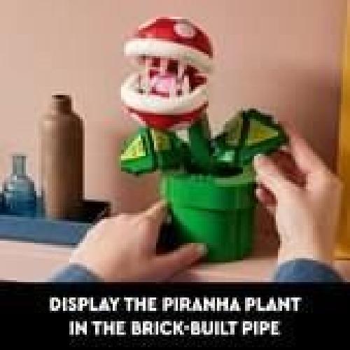 Jeu D'assemblage - Jeu De Construction - Jeu De Manipulation LEGO Super Mario 71426 Plante Piranha. Figurine Articulée avec Tube et 2 Pieces. Maquette pour Adultes. Idée Cadeau