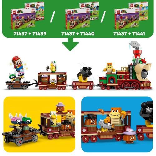 Jeu D'assemblage - Jeu De Construction - Jeu De Manipulation LEGO Super Mario 71437 Train Bowser Express - Jouet avec des Personnages Nintendo