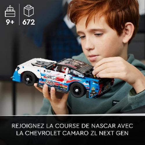 Jeu D'assemblage - Jeu De Construction - Jeu De Manipulation LEGO Technic 42153 Chevrolet Camaro ZL1 NASCAR Next Gen. Maquette de Voiture de Sport