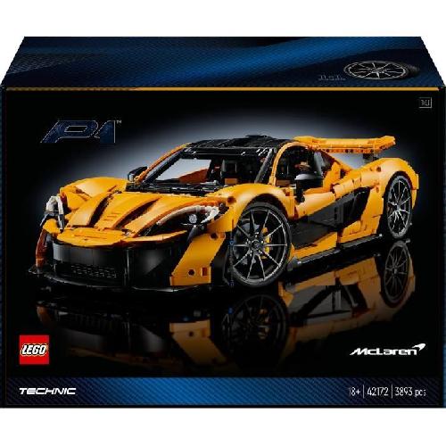 Jeu D'assemblage - Jeu De Construction - Jeu De Manipulation LEGO Technic 42172 McLaren P1 -Kit Maquette Hypercar pour Adultes Passionnés de Véhicules