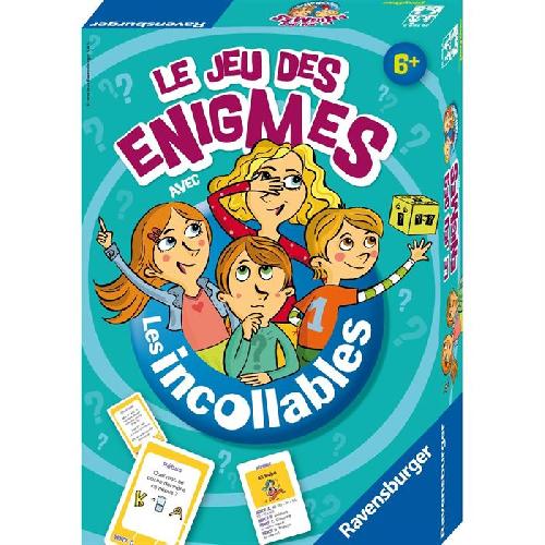 Jeu De Societe - Jeu De Plateau LES INCOLLABLES Le jeu des Enigmes  - Ravensburger - Jeu de société enfants - Réfléxion et logique - 2 a 4 joueurs - Des 6 ans