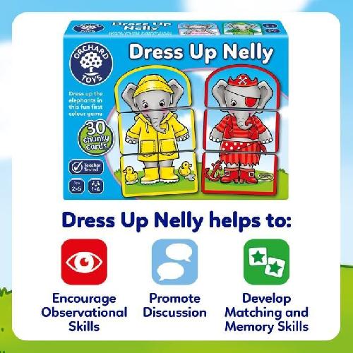 Jeu D'apprentissage Les tenues de Nelly l'éléphant - Jeu correspondance couleurs - ORCHARD