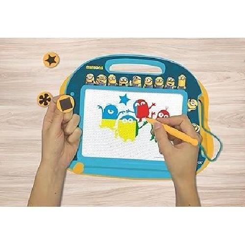 Ardoise Enfant - Ardoise Magique Lexibook - Ardoise Magique Minions - Format A5 avec accessoires magnétiques