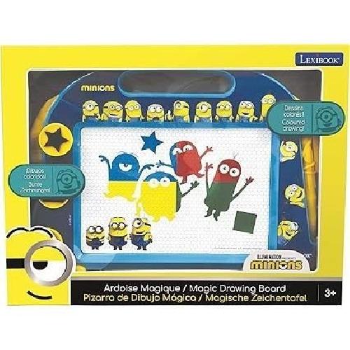 Ardoise Enfant - Ardoise Magique Lexibook - Ardoise Magique Minions - Format A5 avec accessoires magnétiques