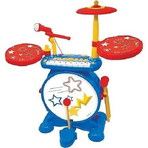 Imitation Instrument Musique Lexibook - Batterie électronique pour enfant - Lumineuse - Complete avec clavier. cymbales et tabouret - Dés 3 ans