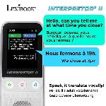 LEXIBOOK Interpretor 2 Traducteur vocal instantane base sur l'intelligence artificielle - 137 langues avec appareil photo