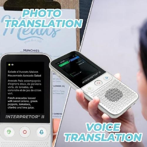 LEXIBOOK Interpretor 2 Traducteur vocal instantane base sur l'intelligence artificielle - 137 langues avec appareil photo