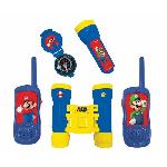 Lexibook - Kit d'aventurier Super Mario - Talkie-Walkies. jumelles. lampe torche et boussole