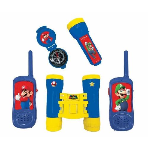 Talkie-walkie Jouet Lexibook - Kit d'aventurier Super Mario - Talkie-Walkies. jumelles. lampe torche et boussole