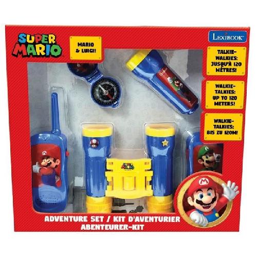 Talkie-walkie Jouet Lexibook - Kit d'aventurier Super Mario - Talkie-Walkies. jumelles. lampe torche et boussole