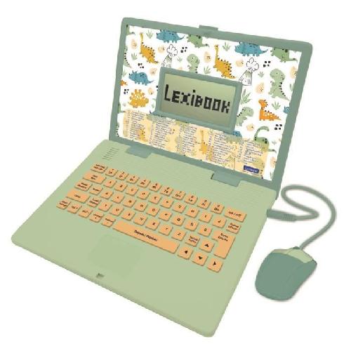 Ordinateur Enfant Lexibook - Ordinateur éducatif bilingue Dinosaure - 124 activités (EN/FR)