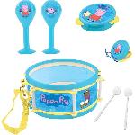 Lexibook - Set Musical Peppa Pig - 7 instruments - Rangement dans le tambour