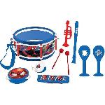 Lexibook - Set Musical Spider-Man - 7 instruments - Rangement dans le tambour