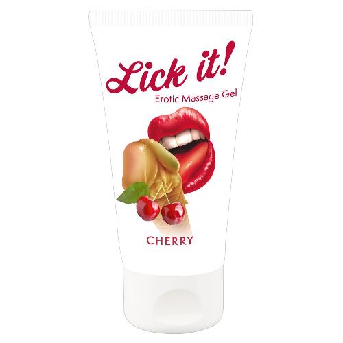 Huiles de massage Lick it! Gel de Massage Cerise 50 ml