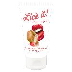 Huiles de massage Lick it! Gel de Massage Erotique Vin-Fraise 50 ml