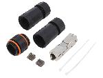 Accessoire Coffret De Communication - Connecteur Rj45 - Panneau De Brassage Lien Cat 6.6a.7 PoE.PoE+.PoE++ 22AWG-26AWG IP68 - Noir
