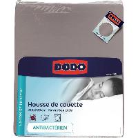 Linge De Lit DODO - Housse de couette - 240x220 cm - Coton - Antibactérien - Taupe