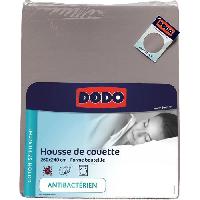Linge De Lit DODO - Housse de couette - 260x240 cm - Coton - Antibactérien - Taupe