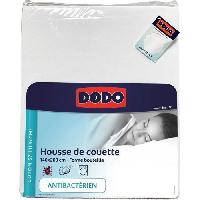 Linge De Lit Housse de couette DODO - 140x200 cm - Coton - Antibactérien - Blanc