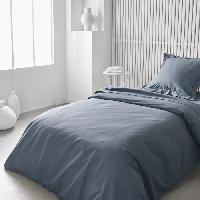 Linge De Lit Housse de couette TODAY Essential - 140 x 200 cm - 1 personne - 100 Coton uni - Denim