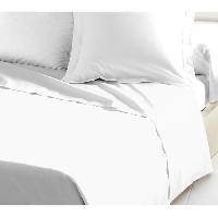 Linge De Lit LOVELY HOME Drap Plat 100% coton 180x290 cm - 1 personne - blanc