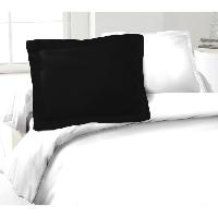 Linge De Lit LOVELY HOME Lot de 2 Taies d'Oreillers 100% coton 50x70 cm - Noir