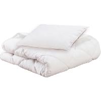 Linge De Lit Pack bio Couette 100x140cm + oreiller 40x60cm - MON P'TIT DODO - Chaude - 100% Polyester Fibre creuse siliconée - 1 personne -