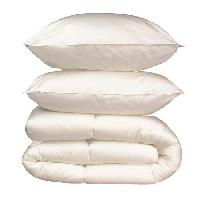 Linge De Lit Pack linge de lit Microfibre - 1 Couette chaude 240x260 cm + 2 Oreillers 60x60 cm blanc