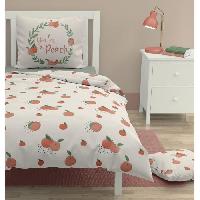 Linge De Lit Parure de couette ROUPILLON Peachy - 2 Pcs - 140 x 200 - 100% Coton - Pastel