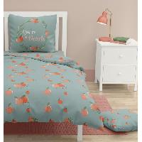 Linge De Lit Parure de couette ROUPILLON Peachy - 2 Pcs - 140 x 200 - 100% Coton - Vert