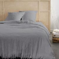 Linge De Lit Parure de lit - TODAY - 123325 - 2 personnes - 240x220cm - Gaze de coton unie - Acier