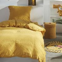 Linge De Lit Parure de lit - TODAY - 123333 - 1 personne - 140x200 cm - Gaze de coton unie - Ocre