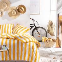 Linge De Lit Parure de lit - TODAY Summer Stripes - 240x220 cm - 2 personnes - coton imprimé rayé