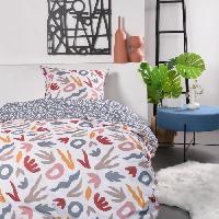 Linge De Lit Parure de lit - TODAY - Sunshine - 121200 - 1 personne - 140x200 cm - Coton - Imprimé 13.7