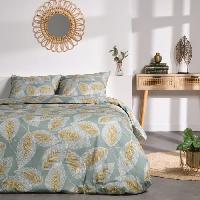 Linge De Lit Parure de lit - TODAY - Sunshine - 2 personnes - 240x220cm - Coton - Vert - Autres motifs