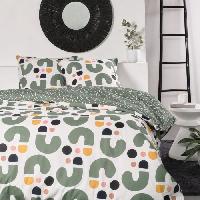 Linge De Lit Parure de lit - TODAY - Sunshine - 2 personnes - 240x220cm - Coton - Vert - Autres motifs