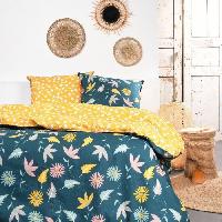 Linge De Lit Parure de lit - TODAY - Sunshine - Jaune - 100% Coton - 57 fils - 2 personnes - 260x240cm