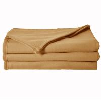 Linge De Lit TOISON D'OR - Couverture polaire - Poleco - 220x240cm - Sable