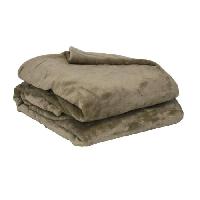 Linge De Lit TOISON D'OR - Plaid - Microflanelle - 130x170cm - Taupe